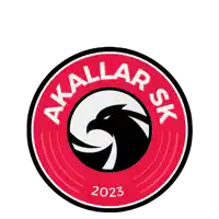 a red circle with a black and white eagle in the center and the year 2023