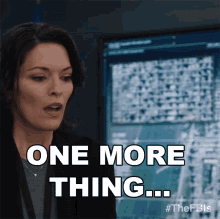 One More Thing Isobel Castille GIF - One More Thing Isobel Castille Fbi GIFs
