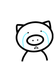 Piggy Crying Sticker