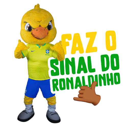 Faz O Sinal Do Ronaldinho Canarinho Sticker - Faz O Sinal Do Ronaldinho Canarinho Cbf Stickers