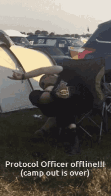 Protocol Officer Camping GIF - Protocol Officer Camping GIFs