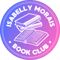 a logo for the isabelly morais book club with a stack of books