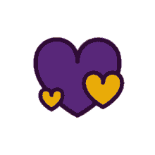 dtc chile yellow and purple heart love in love