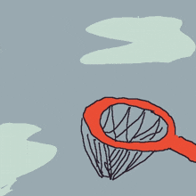a cartoon drawing of a girl holding a star and a butterfly net