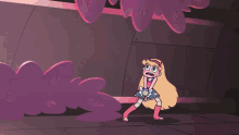a cartoon character is flying through the air with a lightning bolt