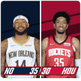 New Orleans Pelicans (35) Vs. Houston Rockets (30) First-second Period Break GIF - Nba Basketball Nba 2021 GIFs