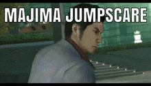 Yakuza Majima GIF - Yakuza Majima Jumpscare GIFs