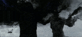 a black and white photo of a man and a woman with the words " all power " on the bottom