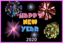 Happy New Year Fireworks GIF - Happy New Year Fireworks 2020 GIFs
