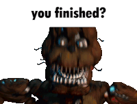 You Finished Nightmare Freddy Sticker - You Finished Nightmare Freddy Jumpscare Stickers