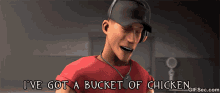 Bucket Of Chicken Punch GIF - Bucket Of Chicken Punch Scout GIFs