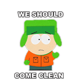 We Should Come Clean Kyle Broflovski Sticker - We Should Come Clean Kyle Broflovski South Park Stickers