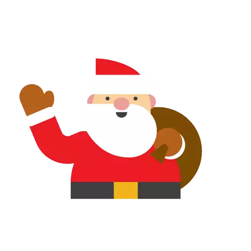 Merry Christmas Santa Claus Sticker - Merry Christmas Santa Claus Wave Stickers