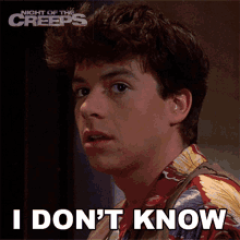 I Dont Know Jc GIF - I Dont Know Jc Night Of The Creeps GIFs