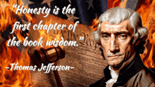 a picture of thomas jefferson with a quote from him