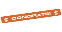 a sign that says congrats on it with two airplanes on it