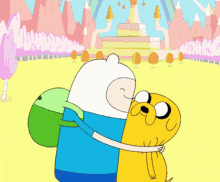 animated friends hugging