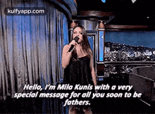 Hello, I'M Mila Kunis With A Veryspecial Message For All You Soon To Befathers..Gif GIF - Hello I'M Mila Kunis With A Veryspecial Message For All You Soon To Befathers. Interior Design GIFs