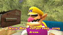 Smg4 Wario GIF - Smg4 Wario Phew Was Just Some Crazy Dream GIFs