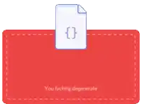 a red sticker that says that was fucking stupid