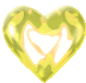 Gold Heart Sticker - Gold Heart Stickers