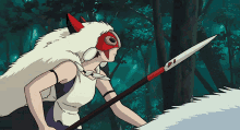 princess mononoke running forest anime
