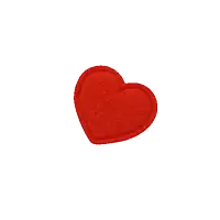 a red heart on a white background has a texture