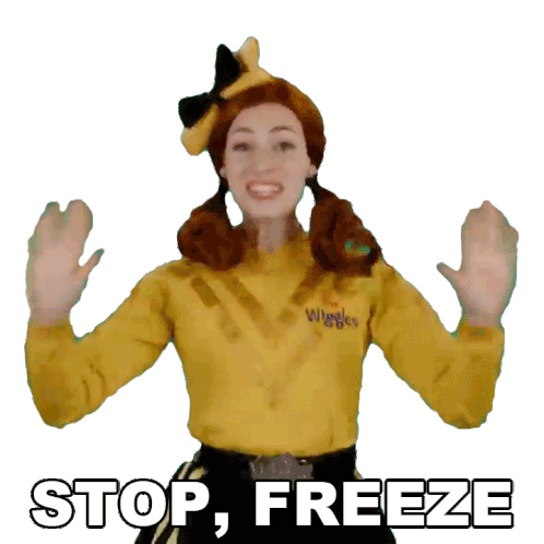 Stop Freeze Emma Wiggle Sticker - Stop Freeze Emma Wiggle Emma Stickers