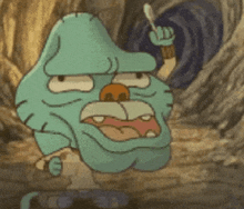 gumball from the amazing world of gumball is holding a spoon in his hand