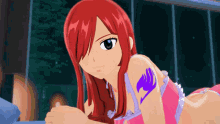 Erza Bed Time GIF - Erza Bed Time Kiss GIFs