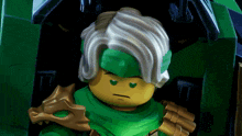 a close up of a lego ninjago character with a sad look on his face