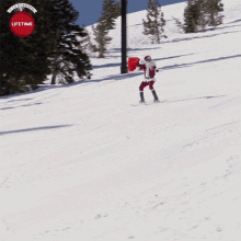 skiing tricks spinning santa lifetime holiday