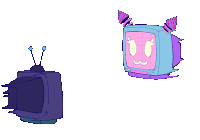 a cartoon drawing of a television with the word tenk written above it