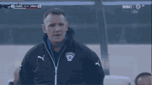 a soccer game is being played on ssc television
