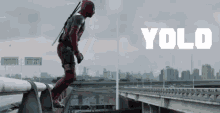 Yolo GIF - Yolo Deadpool Jump GIFs