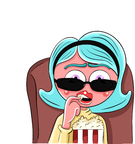Popcorn Popcorn Eating Sticker - Popcorn Popcorn Eating Watching You Stickers