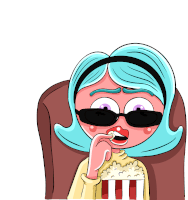 Popcorn Popcorn Eating Sticker - Popcorn Popcorn Eating Watching You Stickers