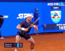Aslan Karatsev Whiff GIF - Aslan Karatsev Whiff Swing And Miss GIFs