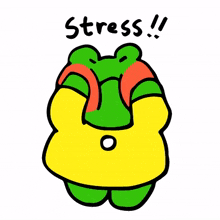 animal cute frog stressed annoyed