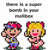 there is a super bomb in your mailbox written in black