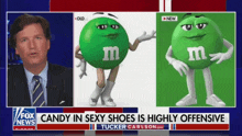 tucker carlson talks about candy in sexy shoes on the fox news channel