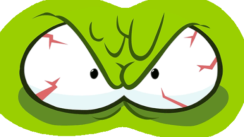 Angry Eyes Om Nom Sticker - Angry Eyes Om Nom Om Nom Stories Stickers