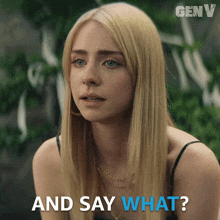 And Say What Cate Dunlap GIF - And Say What Cate Dunlap Gen V GIFs