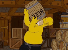 Chug GIF - Chug Beer Simpsons GIFs