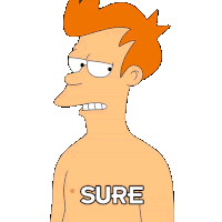 Sure Fry Sticker - Sure Fry Billy West Stickers