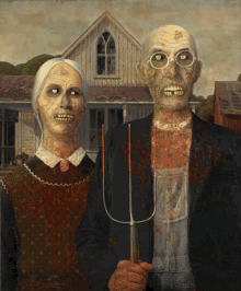 American Gothic Zombies GIF