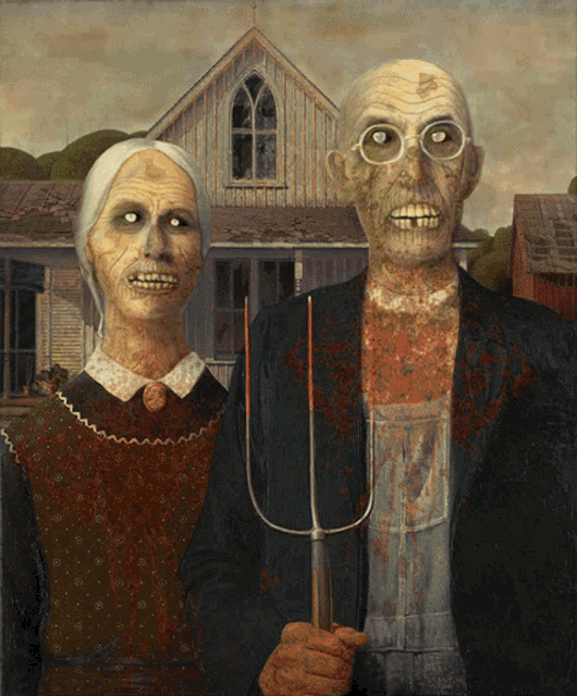 American Gothic Zombies GIF - American Gothic Zombies Scary - Discover &  Share GIFs