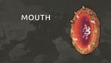 a pixel art image of a portal with the words mouth portal activated below it