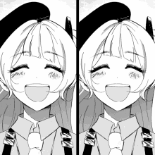 a black and white drawing of a girl with a smiley face