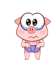 Tears Little Pig Sticker - Tears Little Pig Om Nom And Cut The Rope Stickers